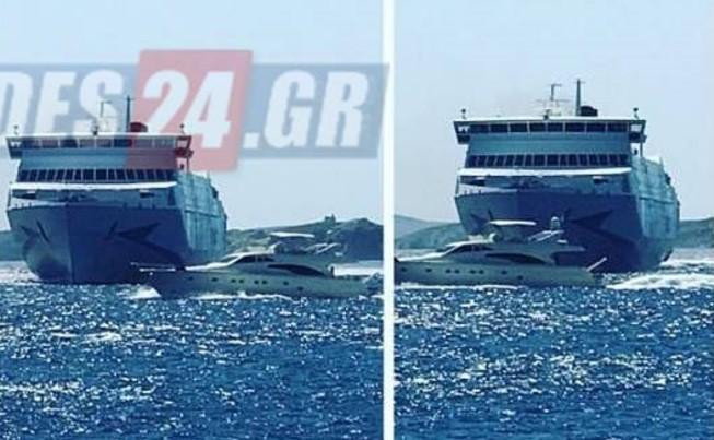 Παραλίγο τραγωδία στη Μύκονο: Γιοτ πέρασε ξυστά από το Tera Jet!